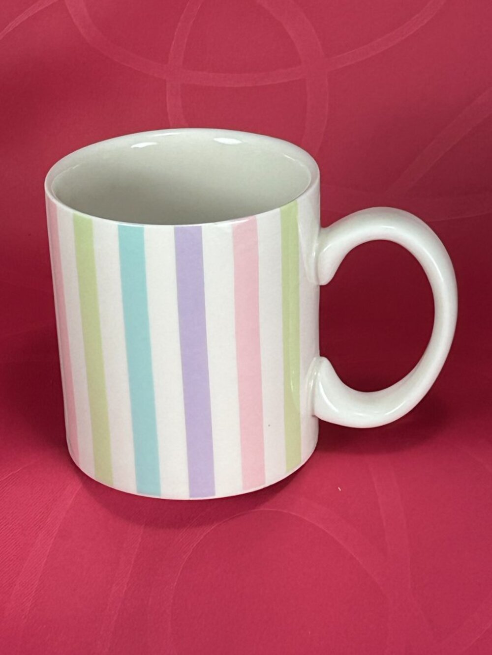 Temp-Tations by Tara colorful stripes coffee mug